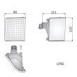 Proiector lucru John Deere 103x107 incastrabil, stanga AL78177- 909 LPRE 56601 Wesem