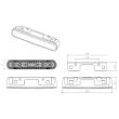 Proiector zi, 12-24V, 4 LED-uri 12.6x2.9, 2x2W, LPQ080 Magneti Marelli
