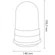 Girofar 12/24V, h193, prindere cu magnet si ventuza, bec H1, L2280-C TruckLed