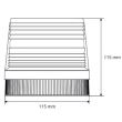 Girofar 24V, h115, fi115, LED, stroboscopic cu prindere cu magnet sau 3 suruburi, cupola transparenta 01277 Amio