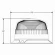Girofar 12-24V, h67, 18 LED-uri, 15W, prindere cu 3 suruburi, 02926 Amio