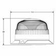Girofar 12-24V h69, 18 LED-uri, 15W, cu magnet sau 3 suruburi 02924 Amio
