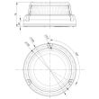 Girofar 12/24V, h78, 20 LED-uri, prindere in 3 suruburi, FT-100 3S LED Fristom 