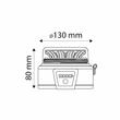 Girofar wireless 12V/24V/220V, h80, cu Led, cu acumulator, reincarcabil 12-24V si 220V, prindere cu magnet, TT.14400 