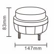 Girofar 12/24V, h83, 8 LED-uri, prindere in 3 suruburi, ALR0042