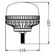 Girofar 12-24V, h137, 36 LED-uri, prindere cu 1 surub, 02294 Amio
