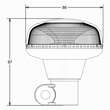 Girofar 12-24V, h97, 18 LED-uri, 15W, tija scurta, 02922 Amio
