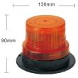 Girofar 12/24V, h90, 40 LED-uri, prindere cu magnet, MICRO L0009-ALR
