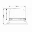 Girofar 12-24V h108, 60 LED-uri, 17W, cu magnet sau 3 suruburi, cu intrerupator, 03337 Amio