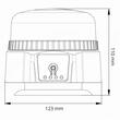 Girofar wireless 12V-24V, h110, Led, cu acumulator reincarcabil USB, cu telecomanda, prindere cu magnet si ventuza, 03932 Amio