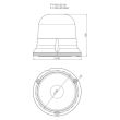 Girofar 12/24V, h126, 9 LED-uri, prindere cu magnet, FT-150 DF LED MAG Fristom 
