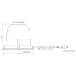 Girofar 12/24V, h126, 9 LED-uri, prindere cu magnet, FT-150 DF LED MAG Fristom 