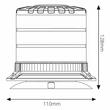 Girofar 12-24V, h131, 24 LED-uri, prindere cu magnet sau 3 suruburi, cablu 3m cu intrerupator 2 butoane, 04111 Amio