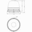 Girofar 12/24V, h131, 10 LED-uri, prindere cu magnet, ALR0068 TruckLed