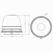 Girofar 12/24V, h131, 10 LED-uri, prindere cu magnet, ALR0068 TruckLed