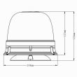 Girofar 12/24V, h131, 10 LED-uri, prindere cu magnet, ALR0068 TruckLed