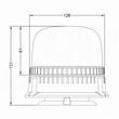 Girofar 12-24V, h131, 24 LED-uri, 17W, prindere cu magnet sau 3 suruburi, difuzor transparent, lumina portocalie, 03340 Amio 