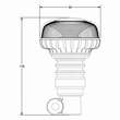 Girofar 12-24V, h138, 18 LED-uri, 15W, pe tija flexibila, 02921 Amio