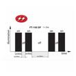 Girofar 12/48V h160-78, 9 LED-uri, cu prindere cu 1 surub, FT-150 SC DF LED Fristom