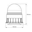 Girofar 12/24V h169 cu magnet si prindere in 3 suruburi W02M, 01502 Amio