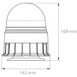Girofar 12/24V, h169, LED, prindere cu magnet sau 3 suruburi W02M 02300 Amio