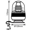 Girofar 12/24V, h170, 18 LED-uri, prindere pe magnet si ventuza, 3 oglinzi, LW0028-ALR-2 Truckled