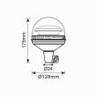 Girofar 12/24V, h175, 45 LED-uri, prindere pe tija, ALR0024-2 TruckLed
