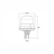 Girofar 12-24V, h204, 9 LED-uri, prindere pe tija flexibila, FT-151 DF LED PI Fristom