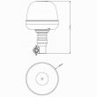 Girofar 12/24V, h210, 10 LED-uri, prindere pe tija flexi, ALR0069 TruckLed