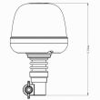 Girofar 12/24V, h210, 10 LED-uri, prindere pe tija flexi, ALR0069 TruckLed