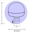Girofar 12/24V, h210, 45 LED-uri, prindere pe tija flexibila, Nicar 1792 Automax