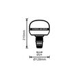 Girofar 12/24V, h210, 45 LED-uri, 20W, prindere pe tija flexibila, ALR0106 TruckLed