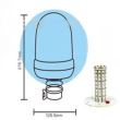 Girofar 12/24V, h270, 80 LED-uri, prindere pe tija flexi, 3 functii, WL53D