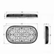 Girofar rampa transversal 32x18cm, magnet, 48 LED-uri, 12-24V, 26W, cu mufa pentru bricheta, 03336 Amio
