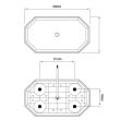  Girofar rampa transversal 38x21cm, h 7.6cm, 56 LED-uri, 39W, Eclipse CA 7632B 247 Lighting