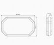 Girofar rampa transversal 38x22cm, cu 56 LED-uri, 40W, SIGMA CA7097 247L