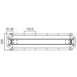 Girofar rampa transversal 92x22cm, h 22cm, NEON Led, Slim BLK0028 TruckLed