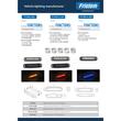 Proiector stroboscopic, LED, girofar grila, 6 functii, 12-24V, 132.2 x 28.2mm, rosu, FT-200C Fristom