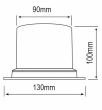 Girofar 12/24V, h100, 36 LED-uri, 3 suruburi, galben CA 7045 247Lighting