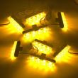 Proiector stroboscopic 85x14, 4LED, set 8 bucati,12V,  slim, clips, lumina galbena, BK92814