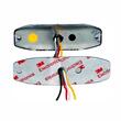 Proiector stroboscopic 4 LED-uri, 12-24V, 12W, galben, 98x30, Slim 02298 Amio