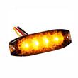 Proiector stroboscopic 4 LED-uri, 12-24V, 12W, galben, 98x30, Slim 02298 Amio