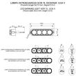 Proiector stroboscopic 4 LED-uri girofar grila, rosu, 12-24V, 12W, LDO 2259 Horpol