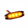 Proiector stroboscopic 4 LED-uri, 12-24V, 12W, galben, 98x31, Slim LW0037-2 TruckLed