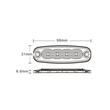 Proiector stroboscopic 4 LED-uri, 12-24V, 12W, galben, 98x31, Slim LW0037-2 TruckLed