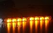 Proiector stroboscopic galben 4x4LED, set 4buc, Clips, 110-v44C/pz-100-v44