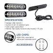 Proiector stroboscopic 6 LED-uri, 112cm, in grila, galben, VS-06T-B