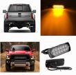 Proiector stroboscopic 12 LED-uri, 112x41x9mm, slim, 12-24V, 36W galben VS-12T