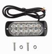 Proiector stroboscopic 12 LED-uri, 112x41x9mm, slim, 12-24V, 36W galben VS-12T