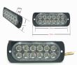 Proiector stroboscopic 12 LED-uri, 112x41x9mm, slim, 12-24V, 36W galben VS-12T